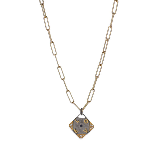 Square It Up Love Charm Necklace