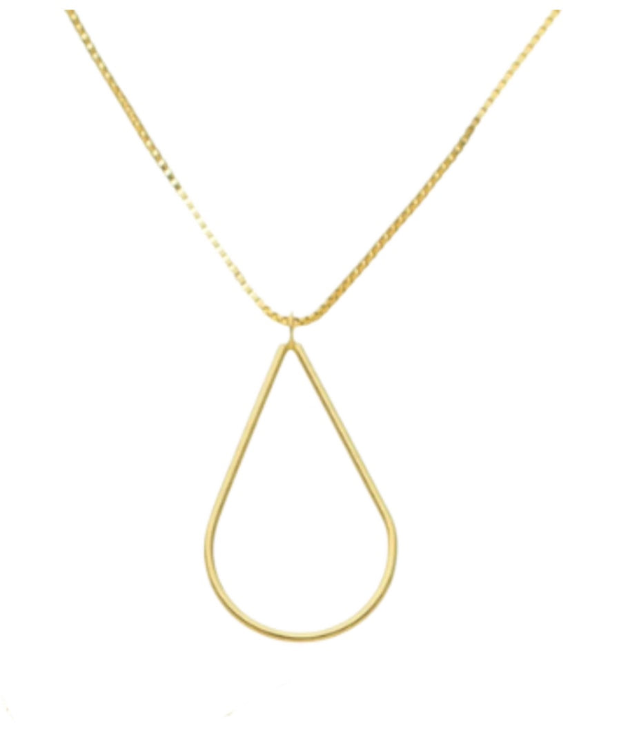 18'' 18K Gold Plated "Tear Drop" Necklace