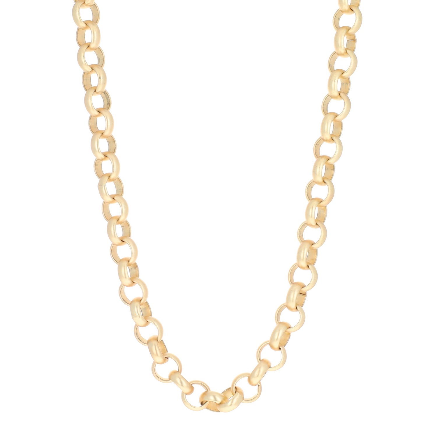 Large Satin Gold Rolo Necklace