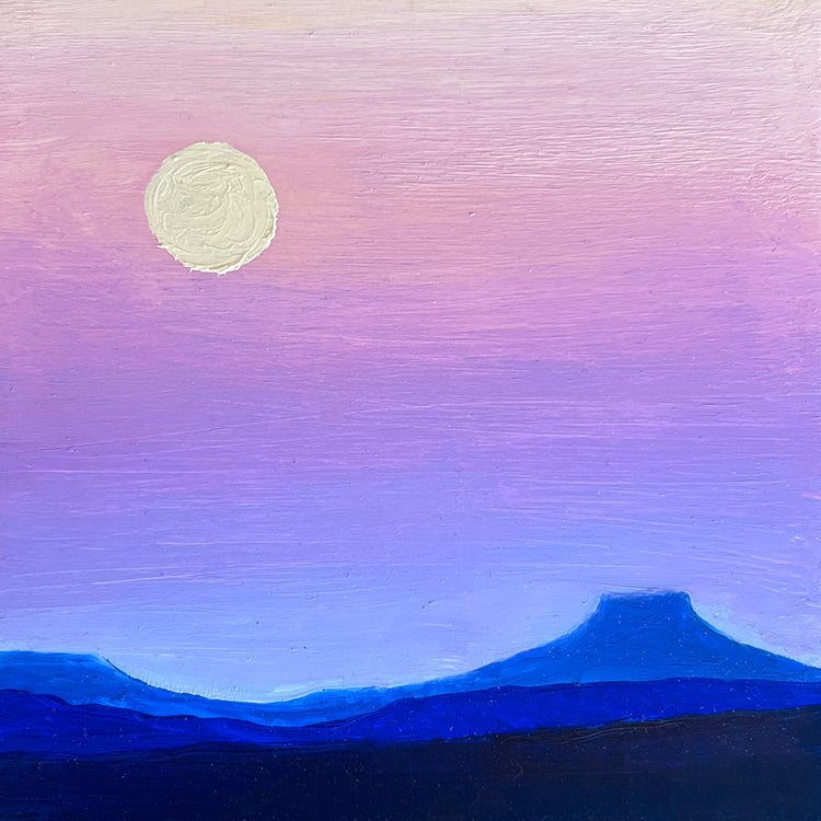 Moonset Over the Pedernal-Rick Hilsabeck