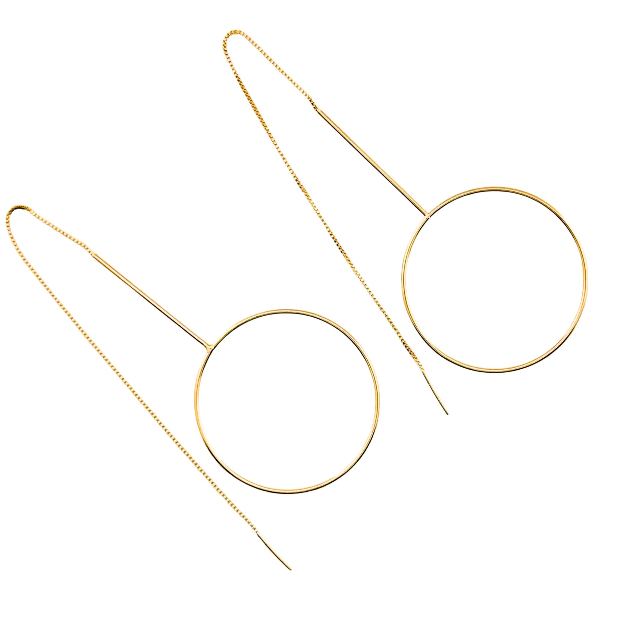 Geometric Large Cirle drop earring