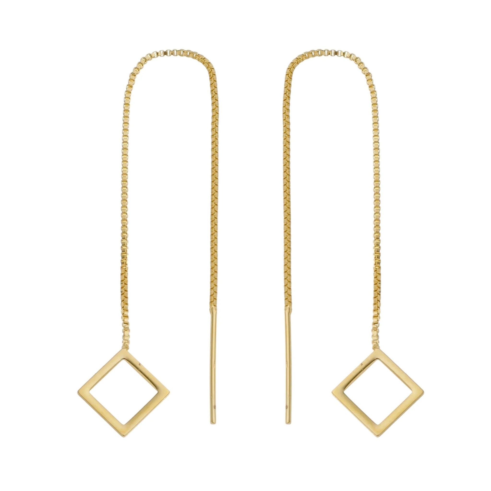 Geometric Small Square drop earring