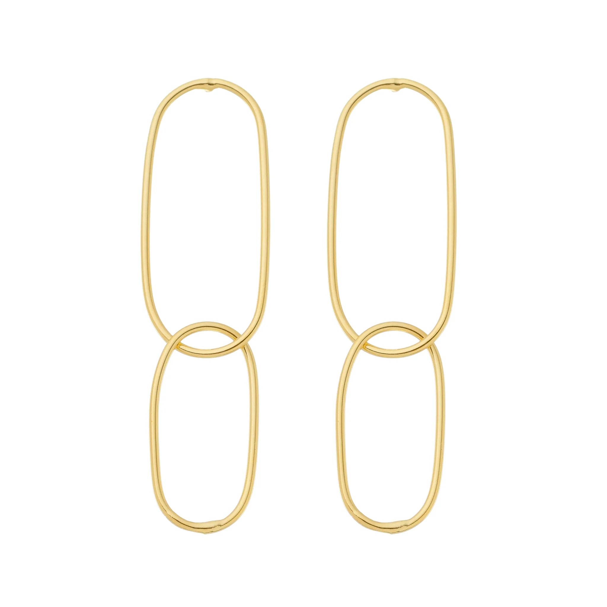 18K Paperclip Duet Earring