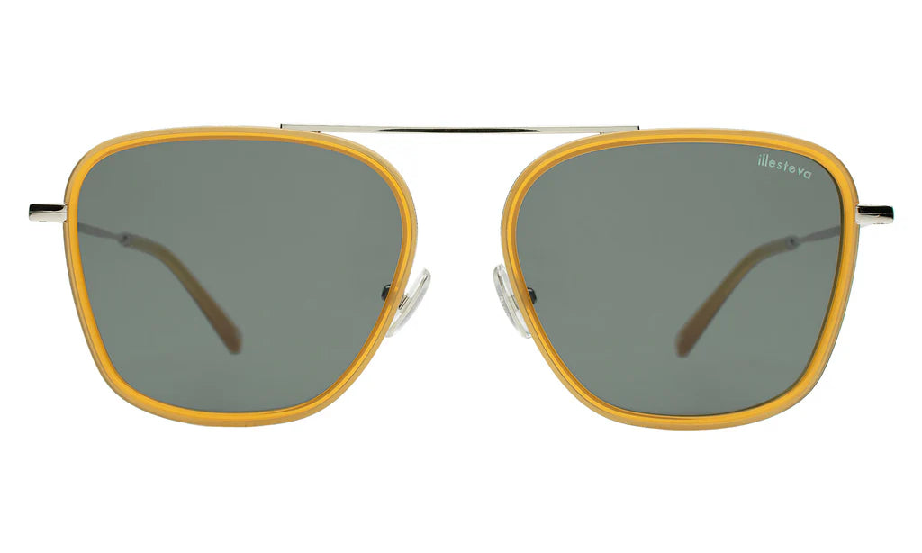 Samos Ace Honey/Silver w/ Olive Flat Lenses