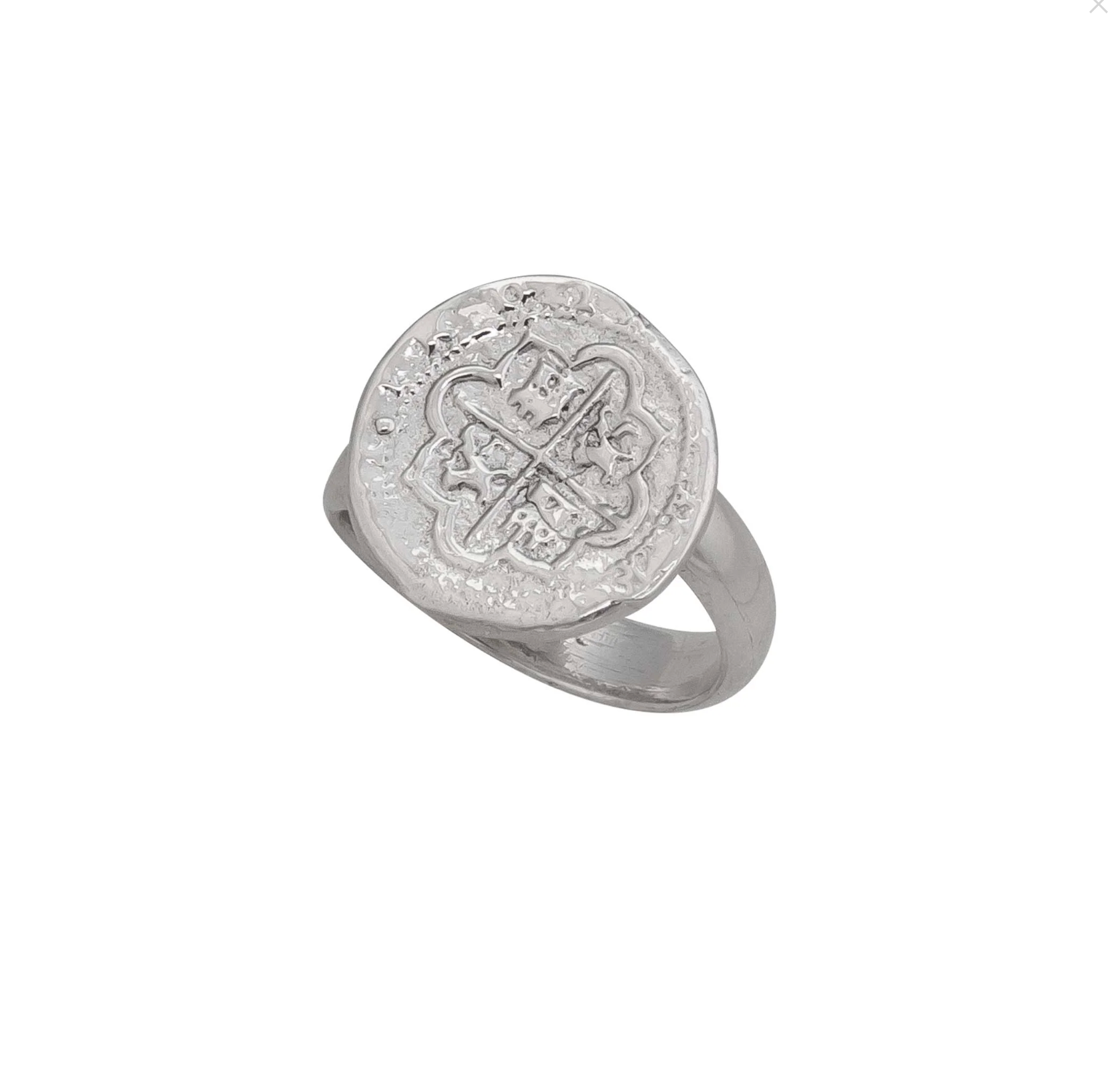 Sterling Silver Replica Spanish Coin Adjustable Ring