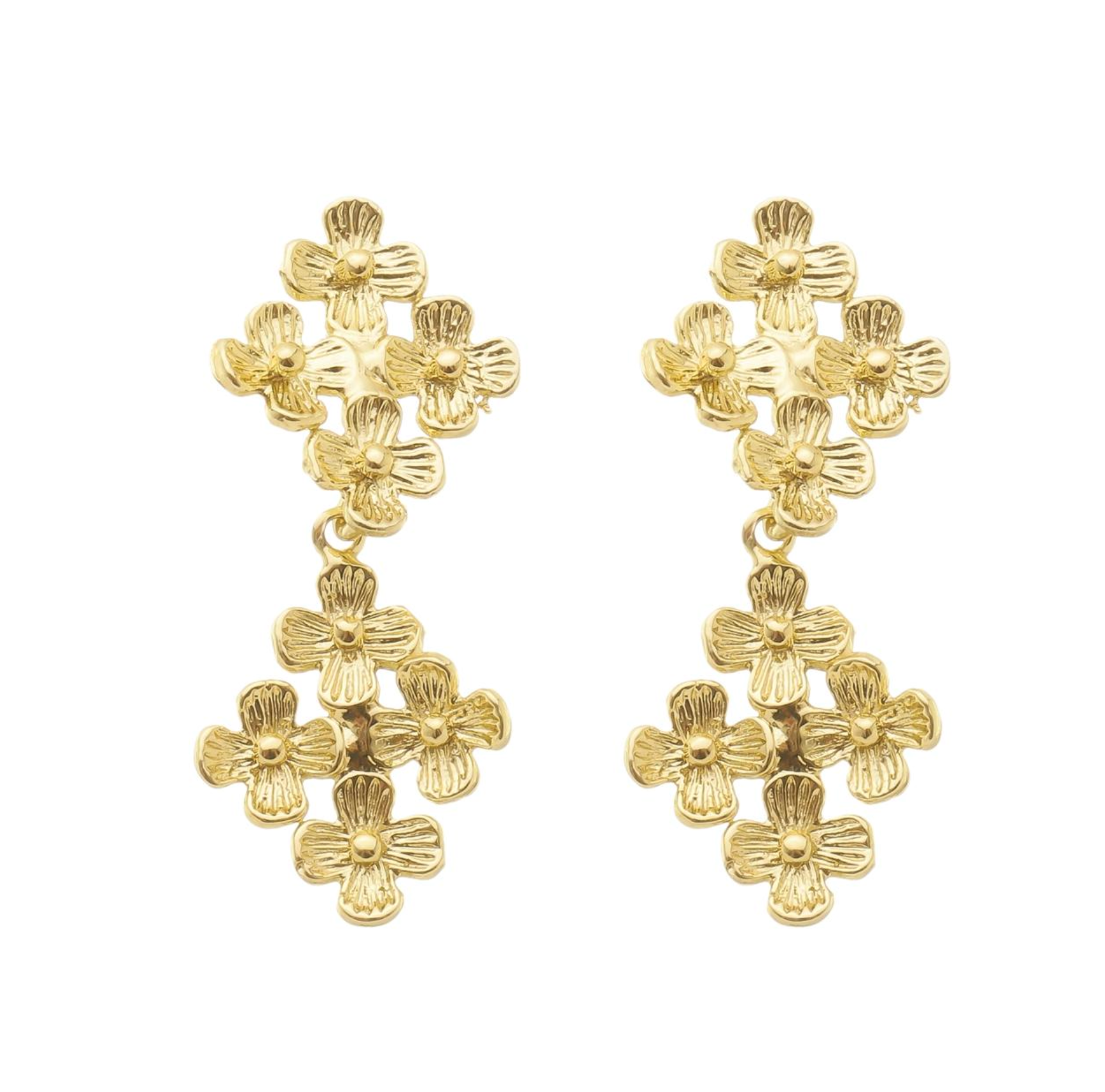 Gold Plated Floral Earring