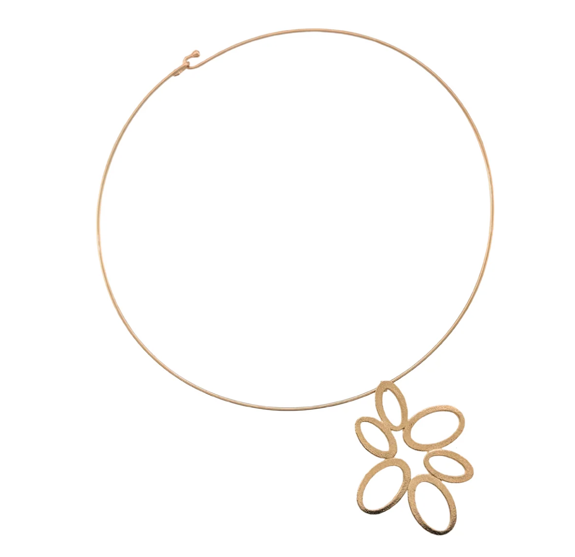 18K Gold Plated pendant with wire Choker