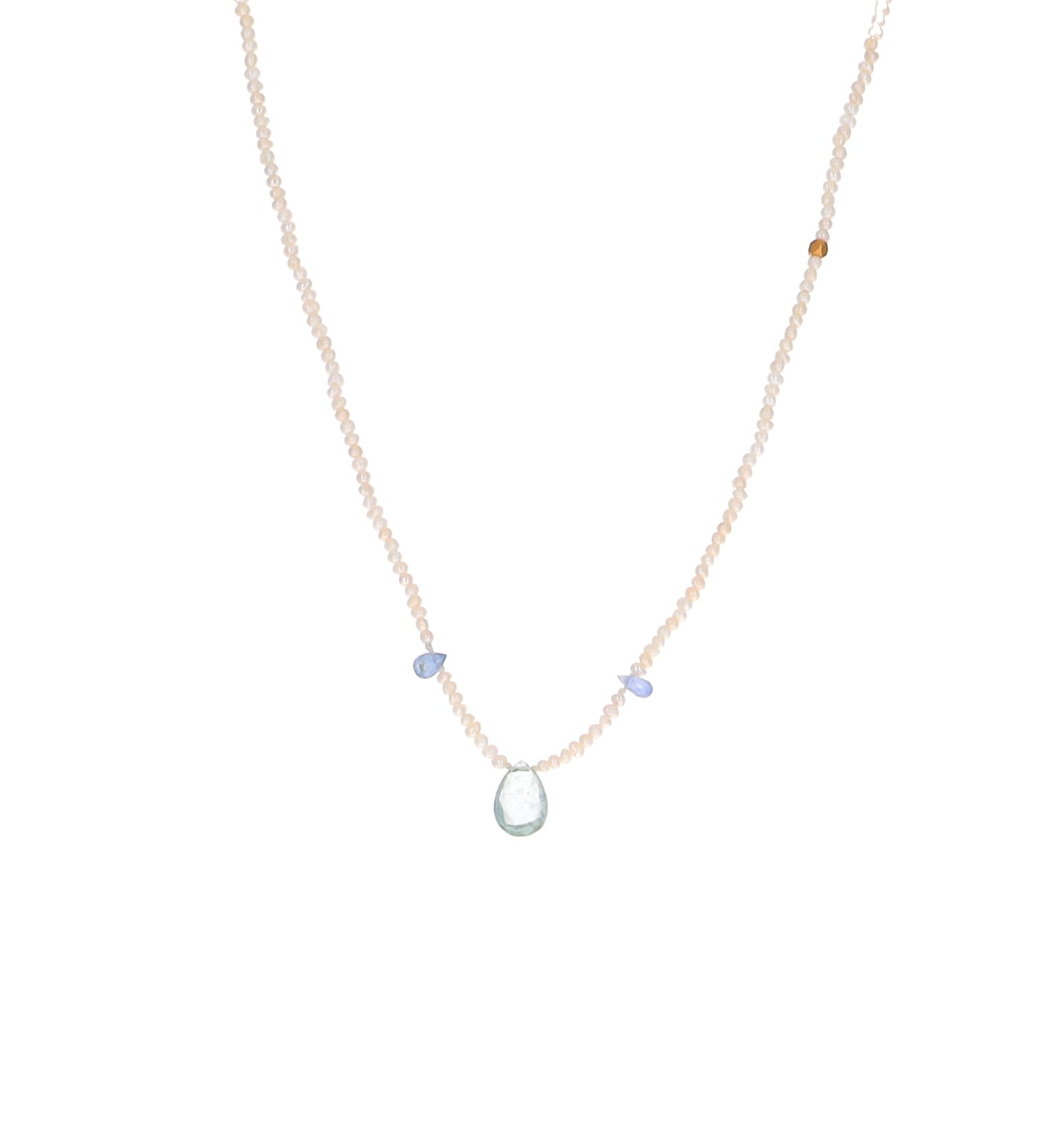 Seed Pearl and Sapphire Necklace