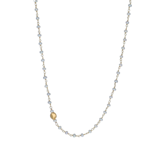 Pearl and Gold Charm Necklace
