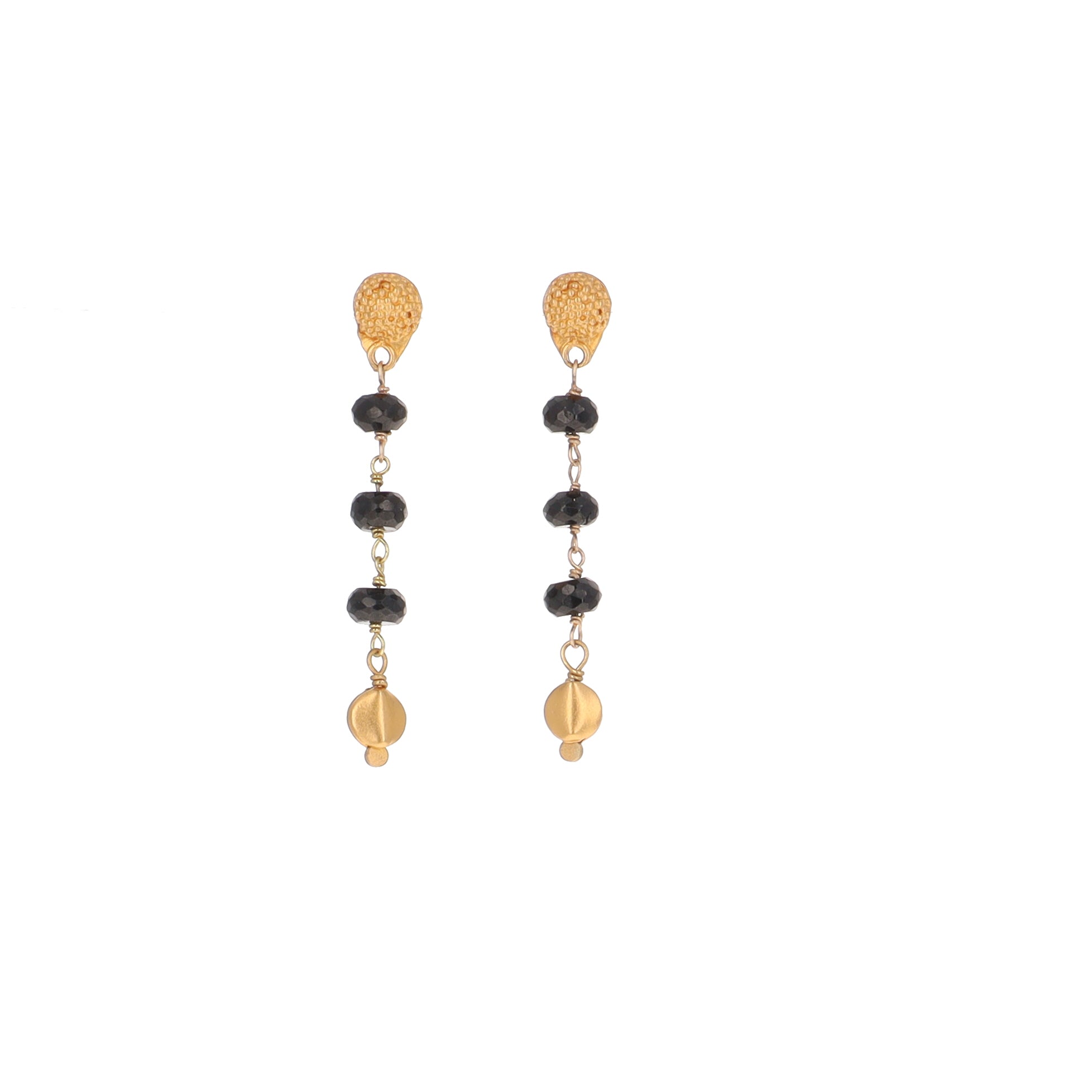 Black Spinel Drop Earrings