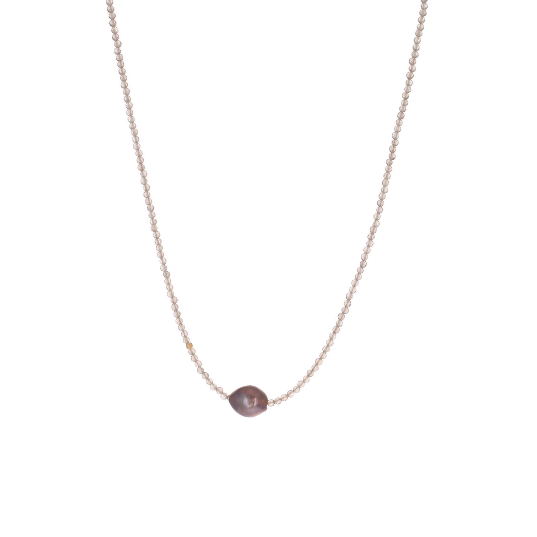 Smokey Topaz with Tahitian Pearl Necklace