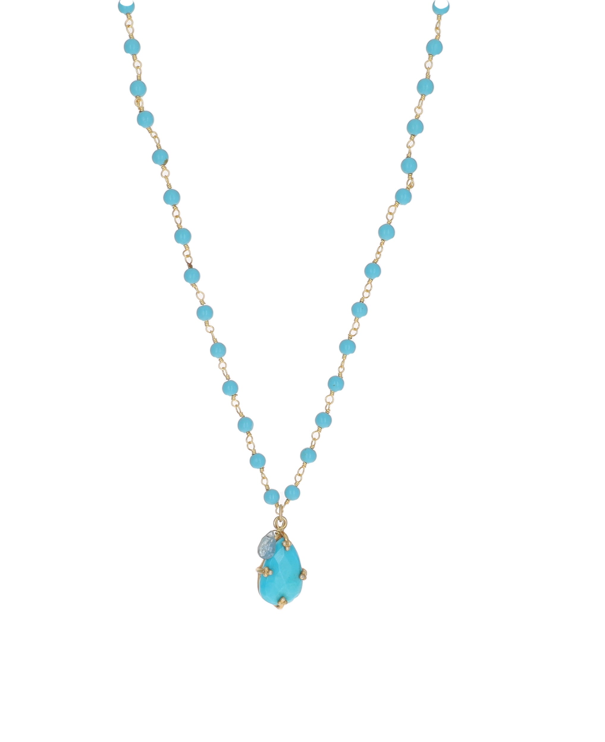 Turquoise Necklace with Turquoise Stone Charm