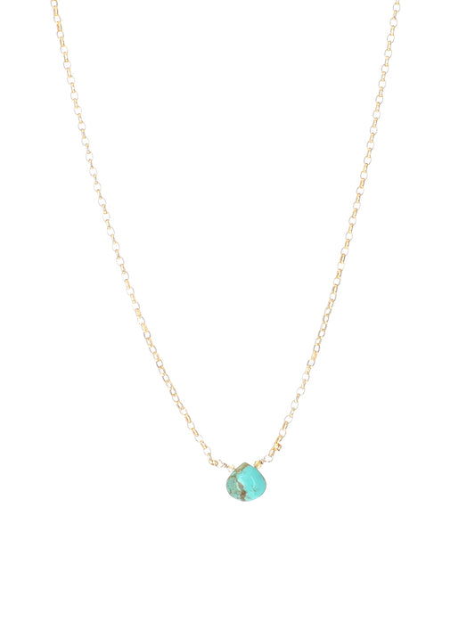 Kingman Turquoise Drop Necklace