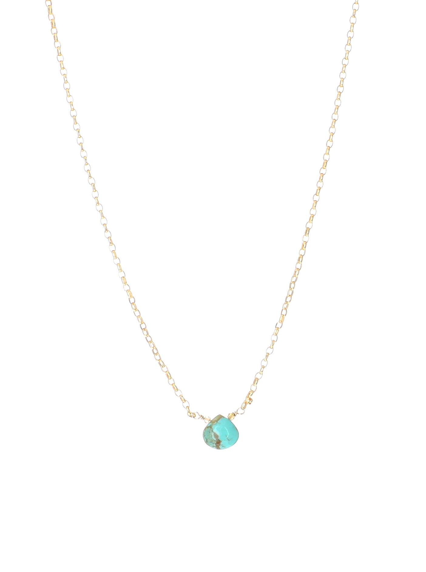 Kingman Turquoise Drop Necklace