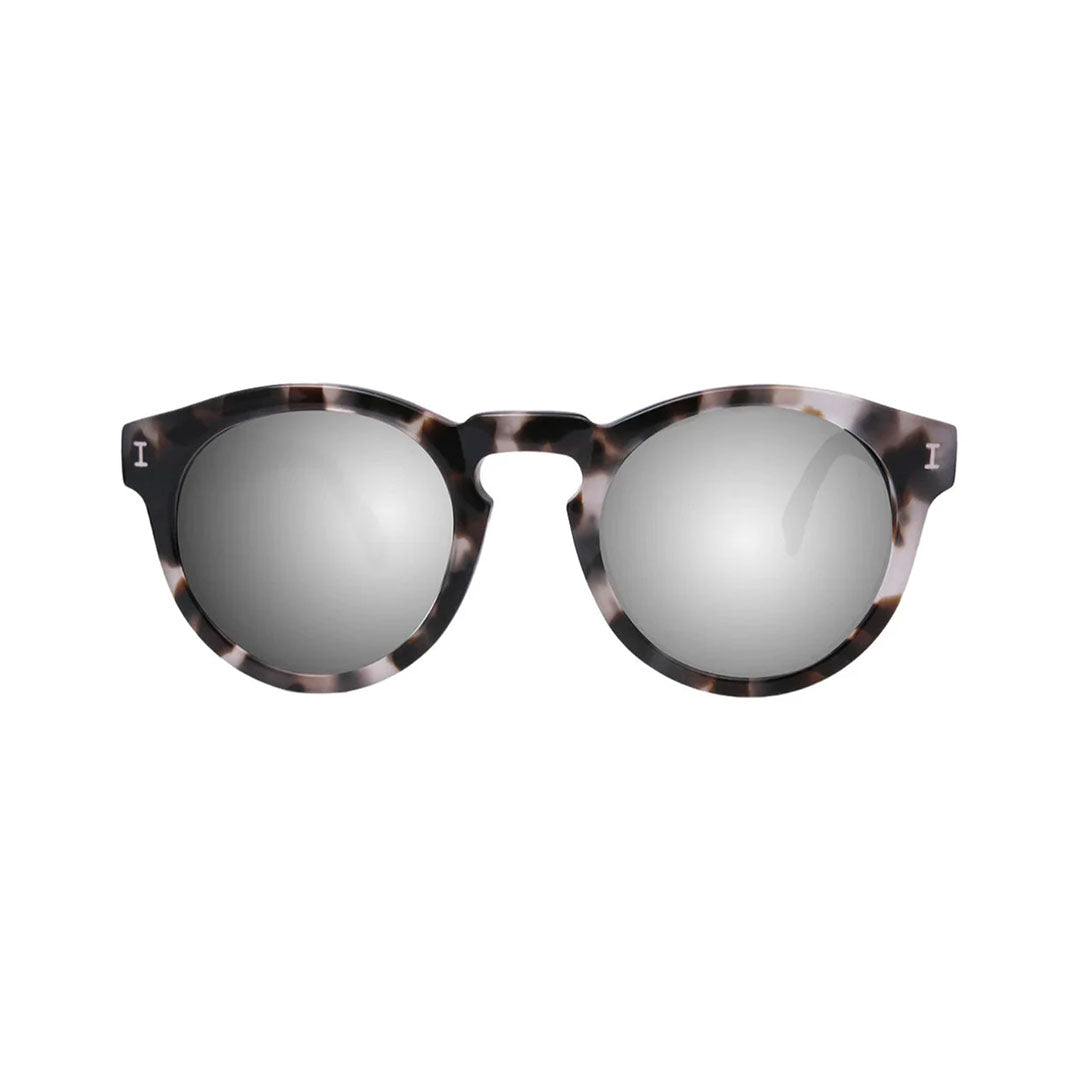 Leonard white tortoise w/ silver mirror lenses