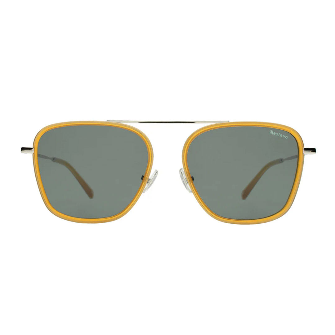 Samos Ace Honey/Silver w/ Olive Flat Lenses