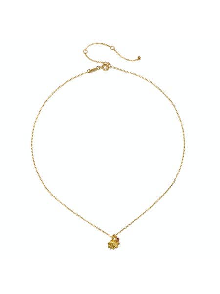 Lotus Pink Tourmaline Neck with 3''Extension Chain