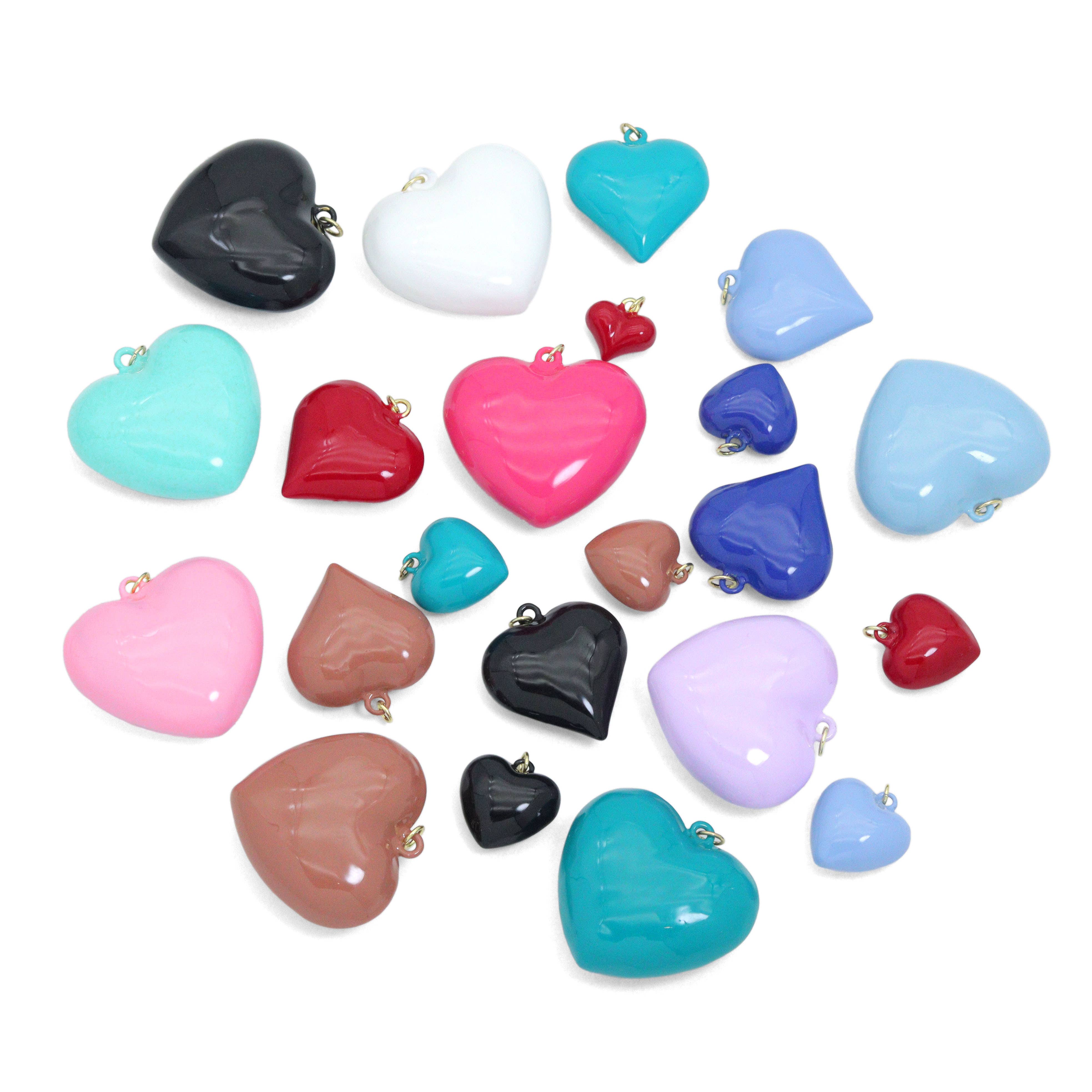 Puffy Hearts Collection, valentine's day charm, Sku#Y1082: 3#