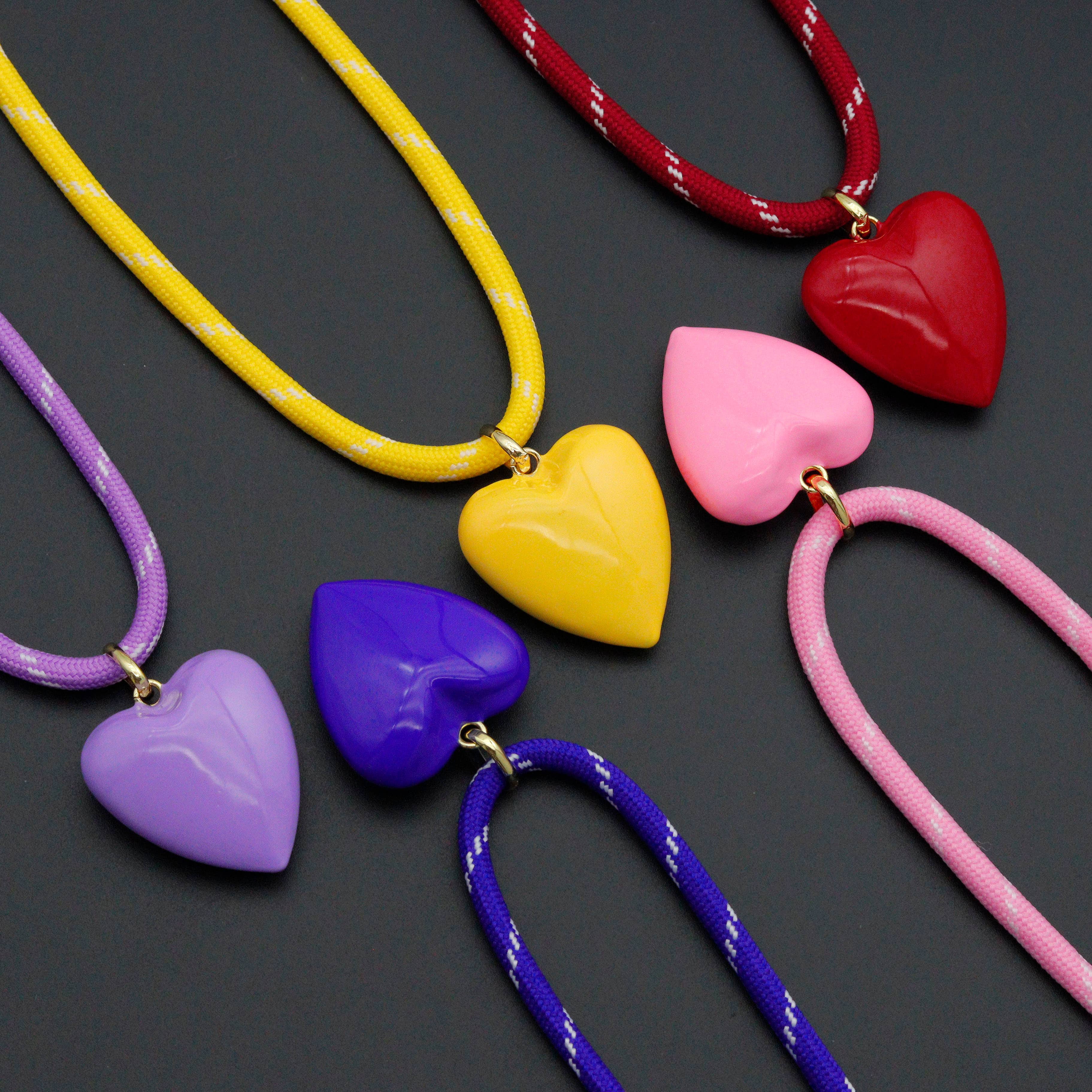 New colors!! Puffy Glossed Hearts Collection, Sku#LX998: 1# Orange