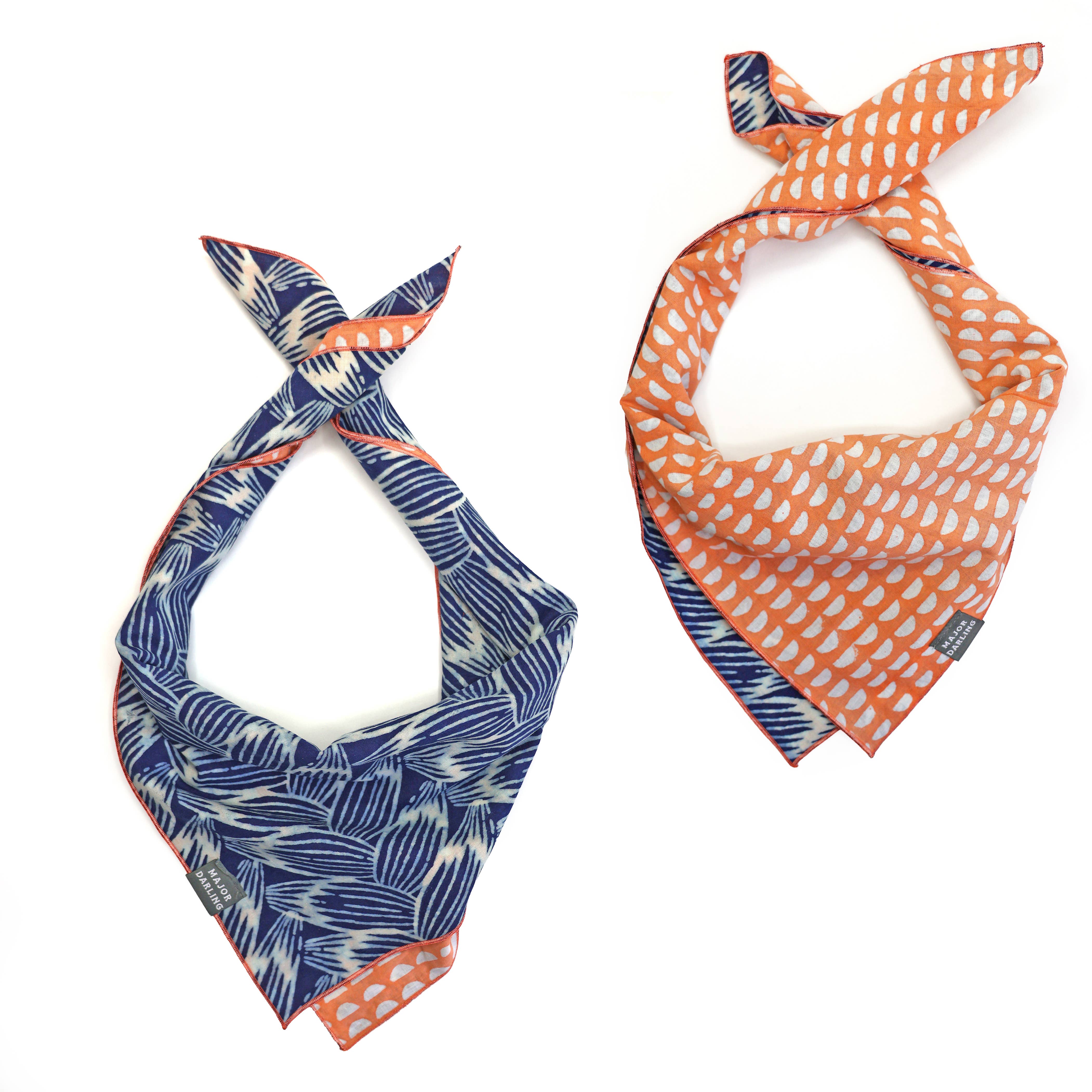 Double Sided Dog Bandana: Floral Vines
