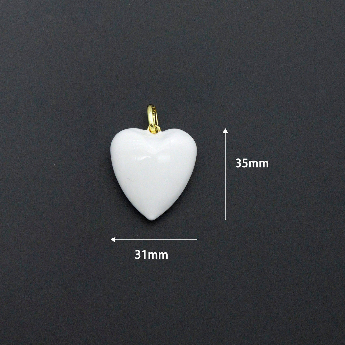 Puffy Glossed Hearts Collection, Sku#LX998: #16 Dark Brown