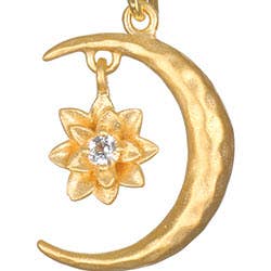 Moon lotus earrings