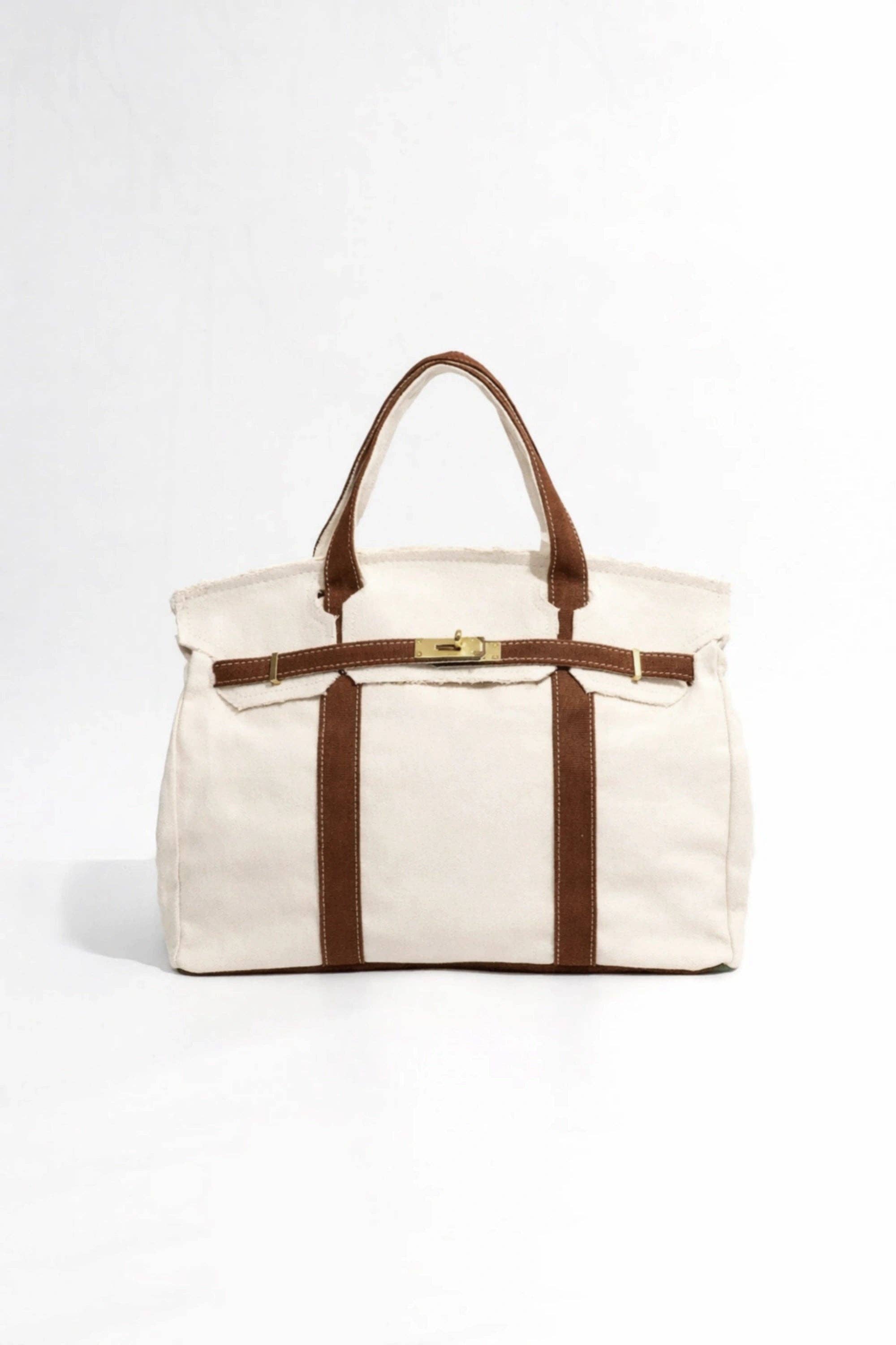 Handmade Premium Cotton Canvas Boatkin Boat Bag (Preorder): White