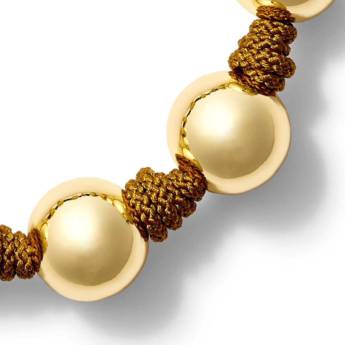 The Knotty Pearled Bracelet ~ Gold: Military Green / 7 1/2"
