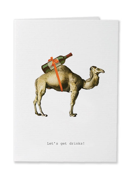 LETS GET DRINKS GREETING CARD