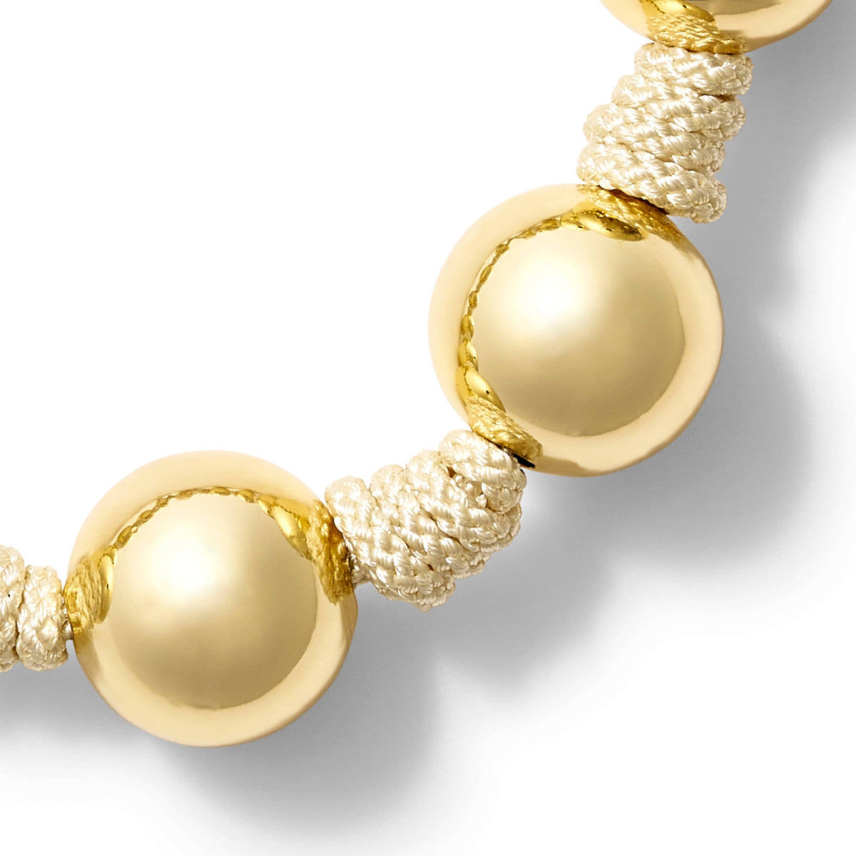 The Knotty Pearled Bracelet ~ Gold: Military Green / 7 1/2"