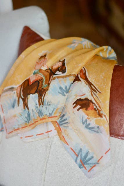 Longhorn Open Range Cowgirl Wild Rag: Western Scarf Bandana