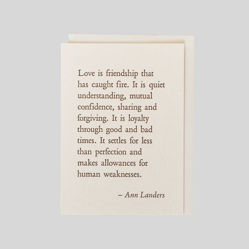 Ann Landers - Love QuoteNote