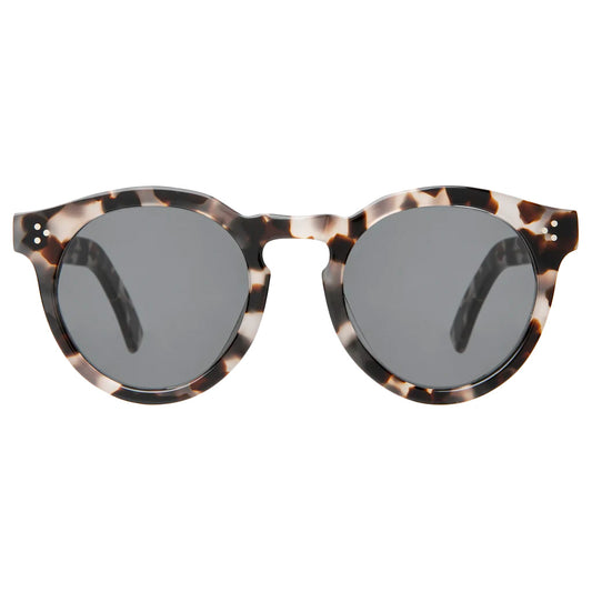 Leonard Two White Tortoise w/ Grey Lenses