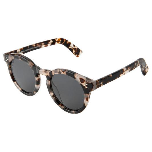 Leonard Two White Tortoise w/ Grey Lenses