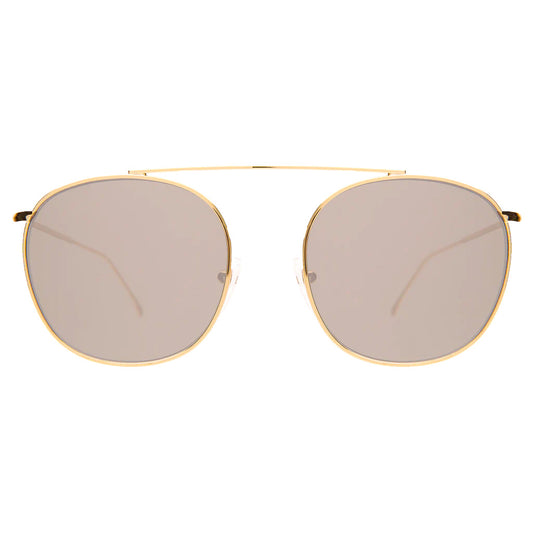 Mykonos Two gold with silver flat mirror lenses