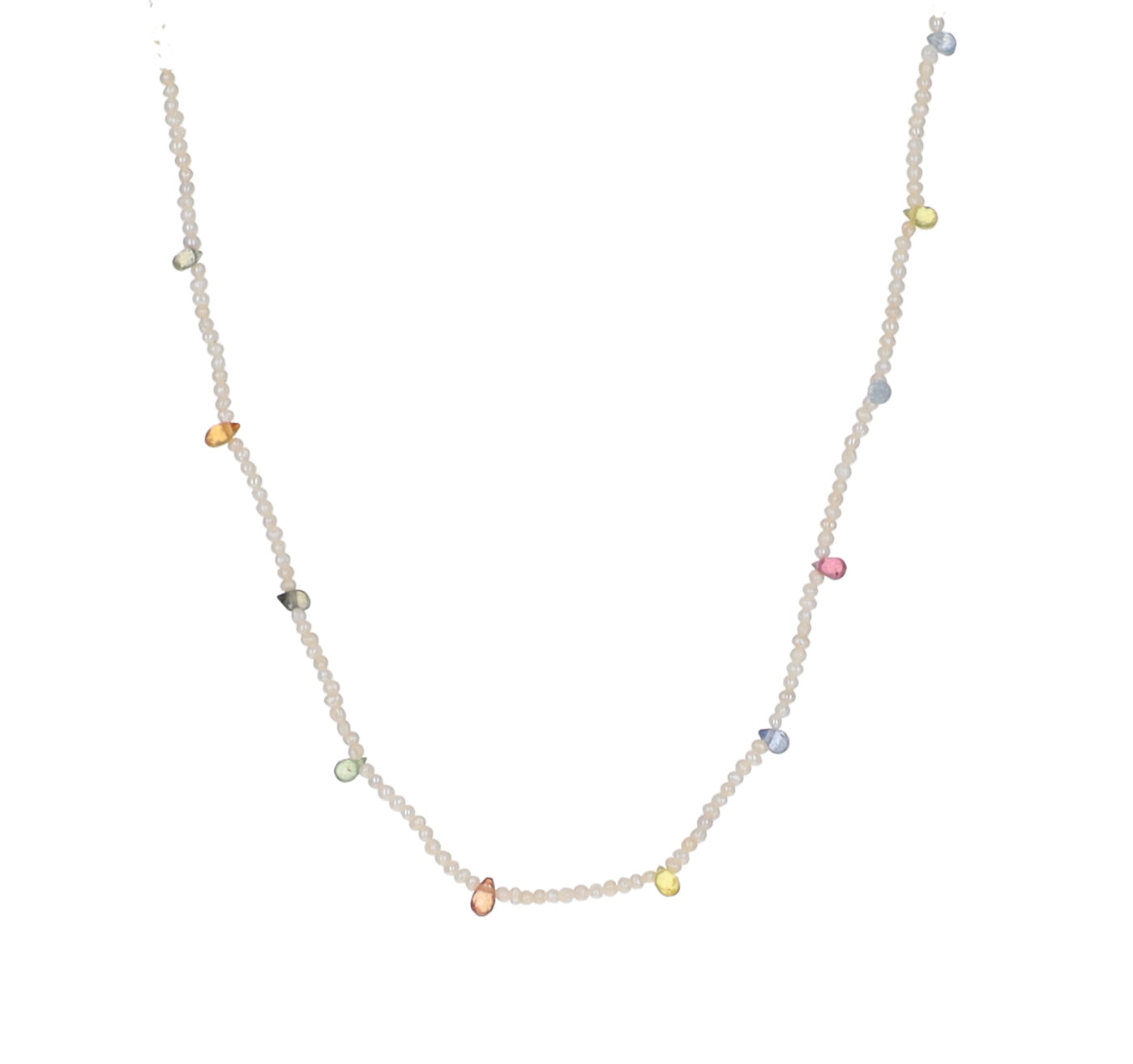 Seed Pearls with Sapphires Necklace