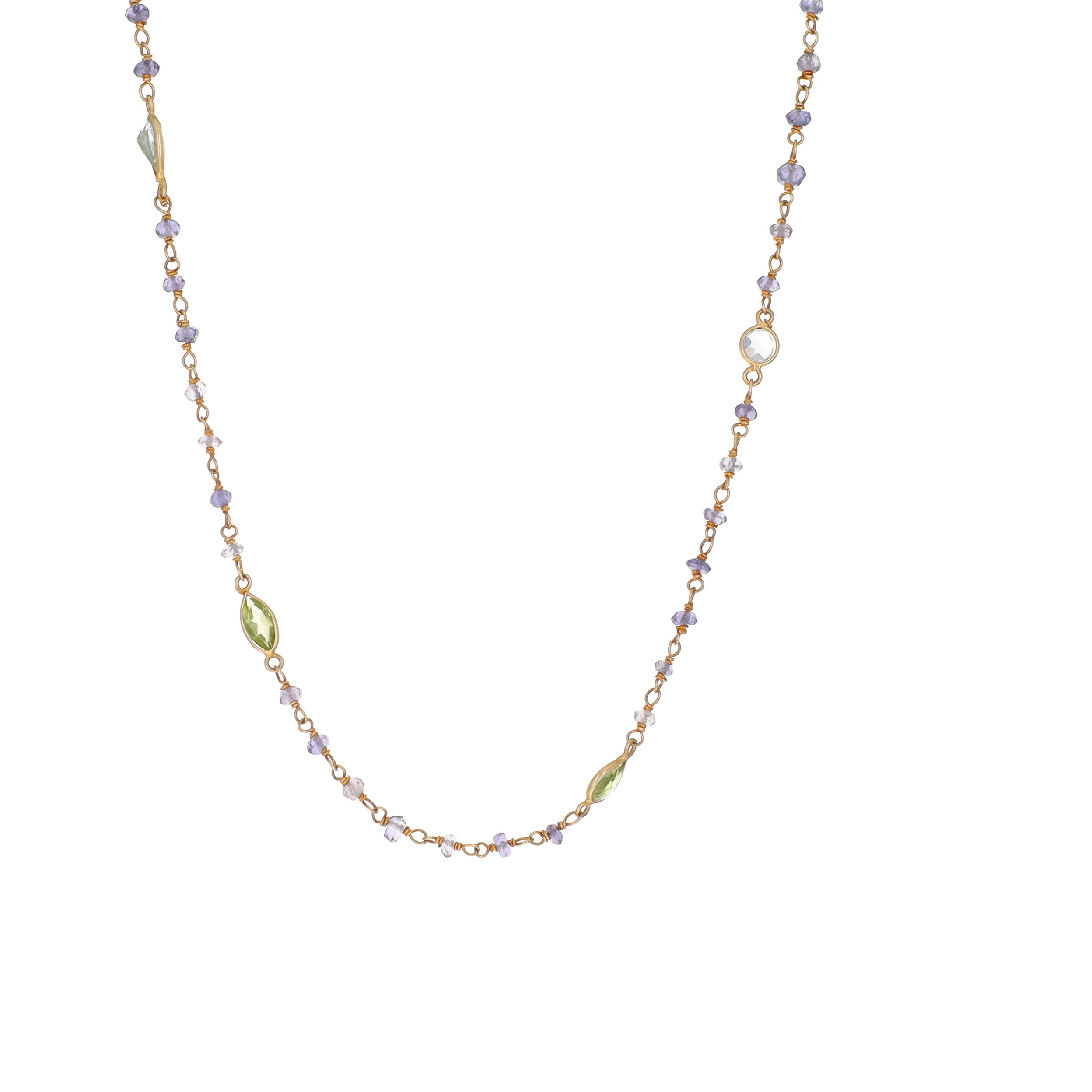 Tanzanite Necklace with semi precious stones