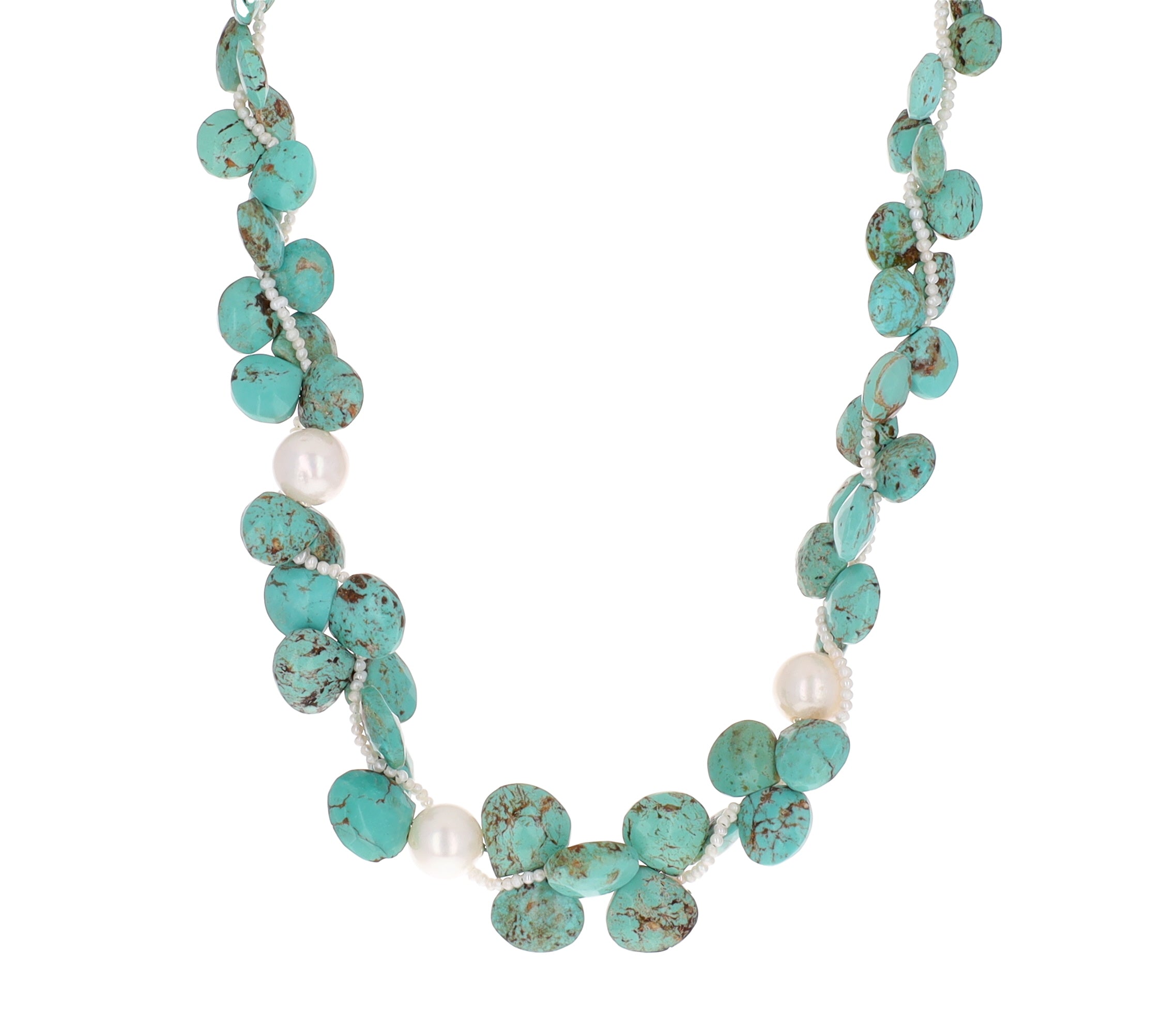 Turquoise and Pearl Necklace