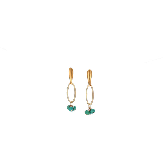 Turquoise and Gold Bundle Earrings