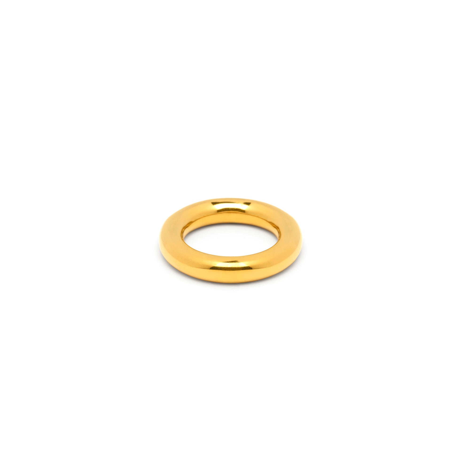 Single 5mm Round Band in Gold, High Polish