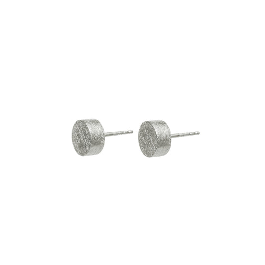 Small Silver Cylinder Earring
