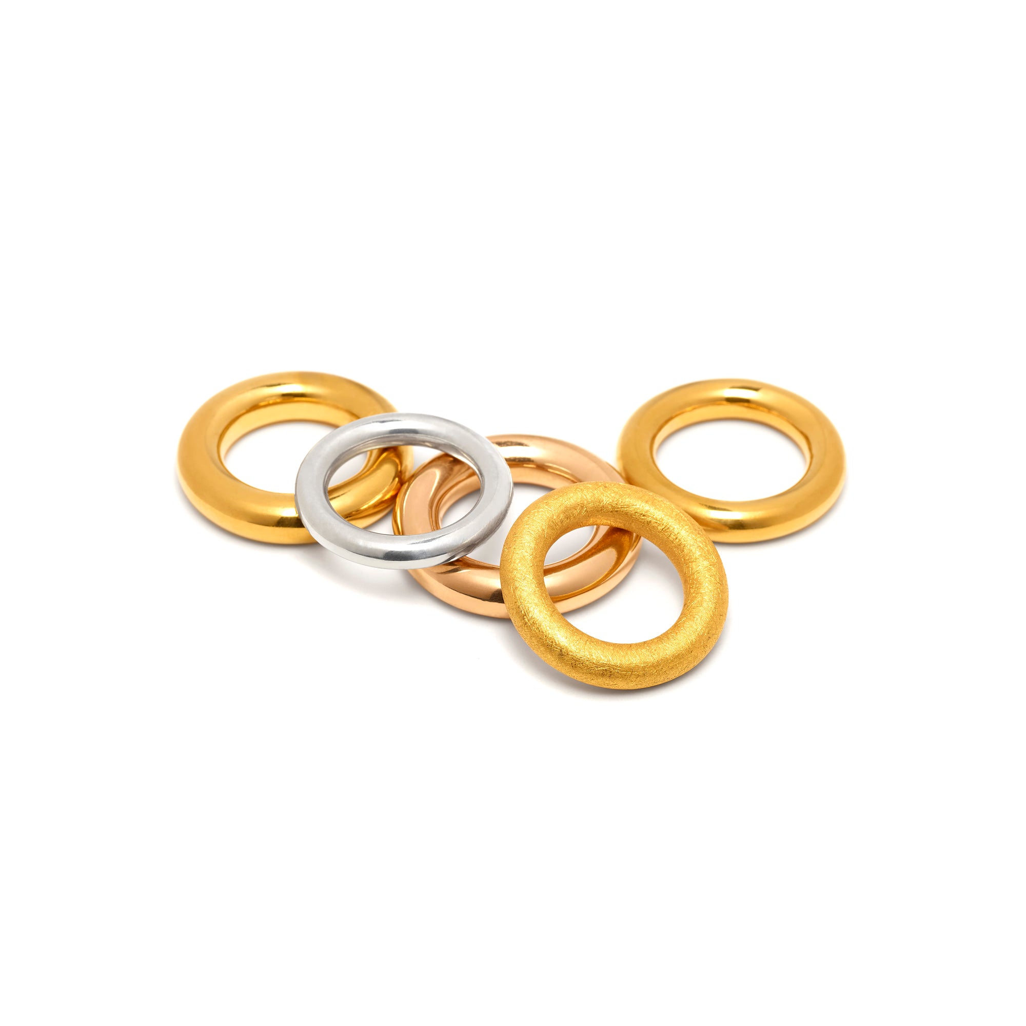 Single 5mm Round Band in Gold, High Polish