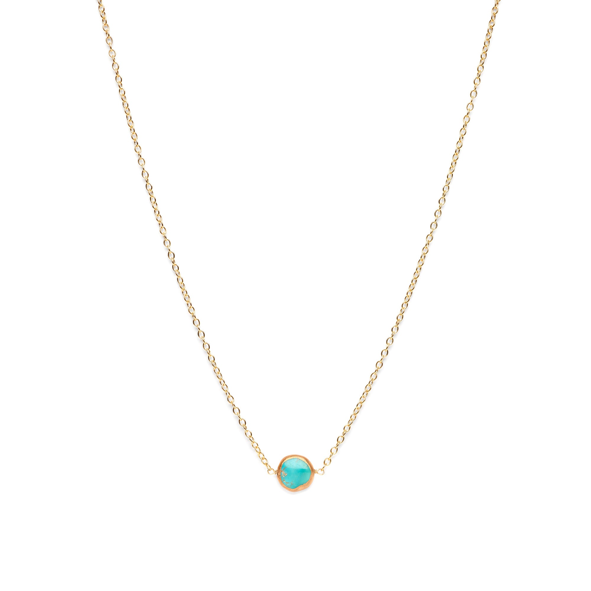 Turquoise Bean Necklace