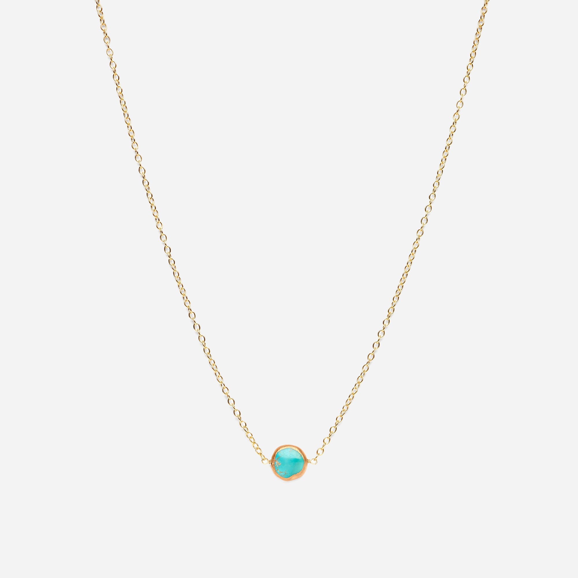 Turquoise Bean Necklace