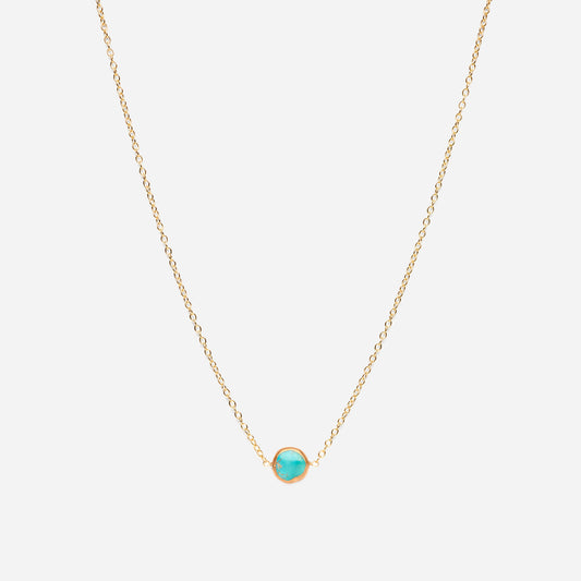 Turquoise Bean Necklace