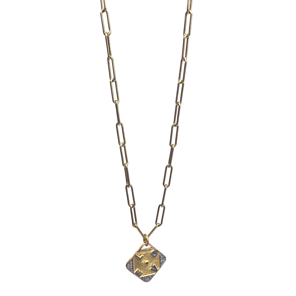 Square it up LOVE Charm Necklace