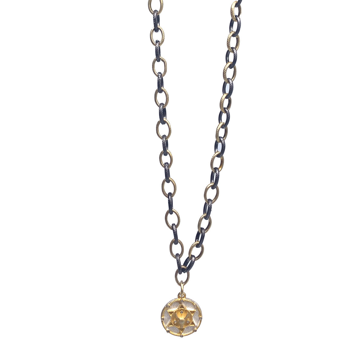 Bullish Silver and Gold Charm Necklace