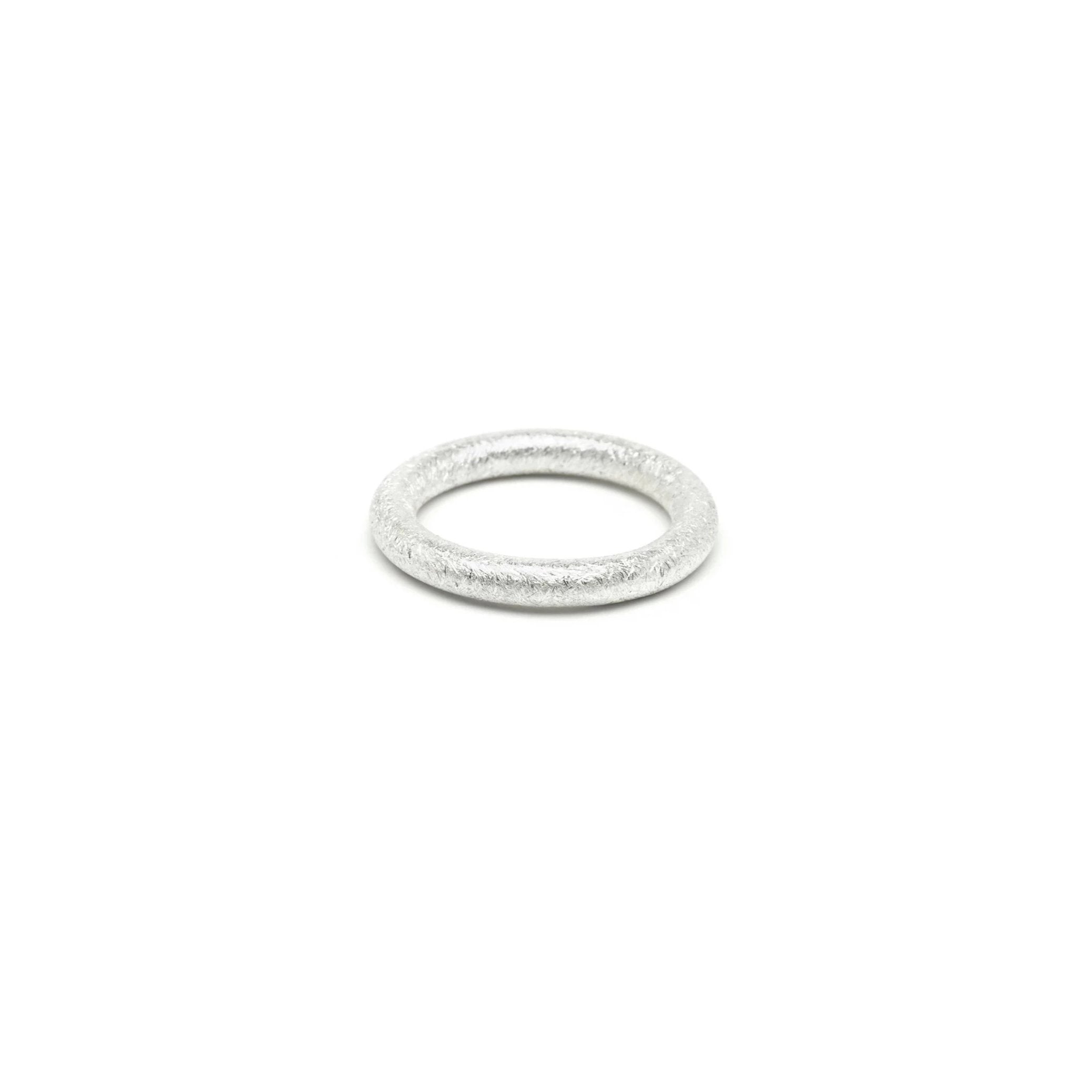 Single Round 3mm Band in Silver, Textured