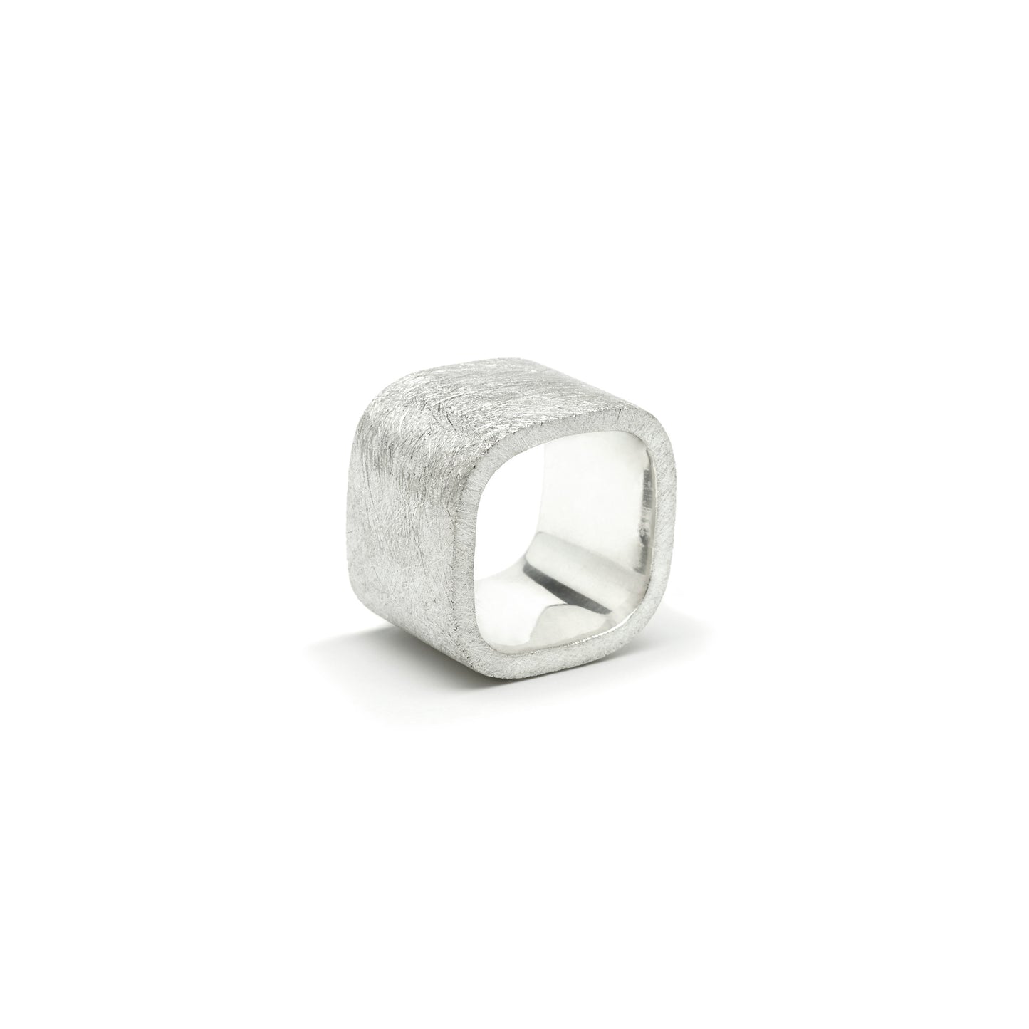 Silver Large Square Ring