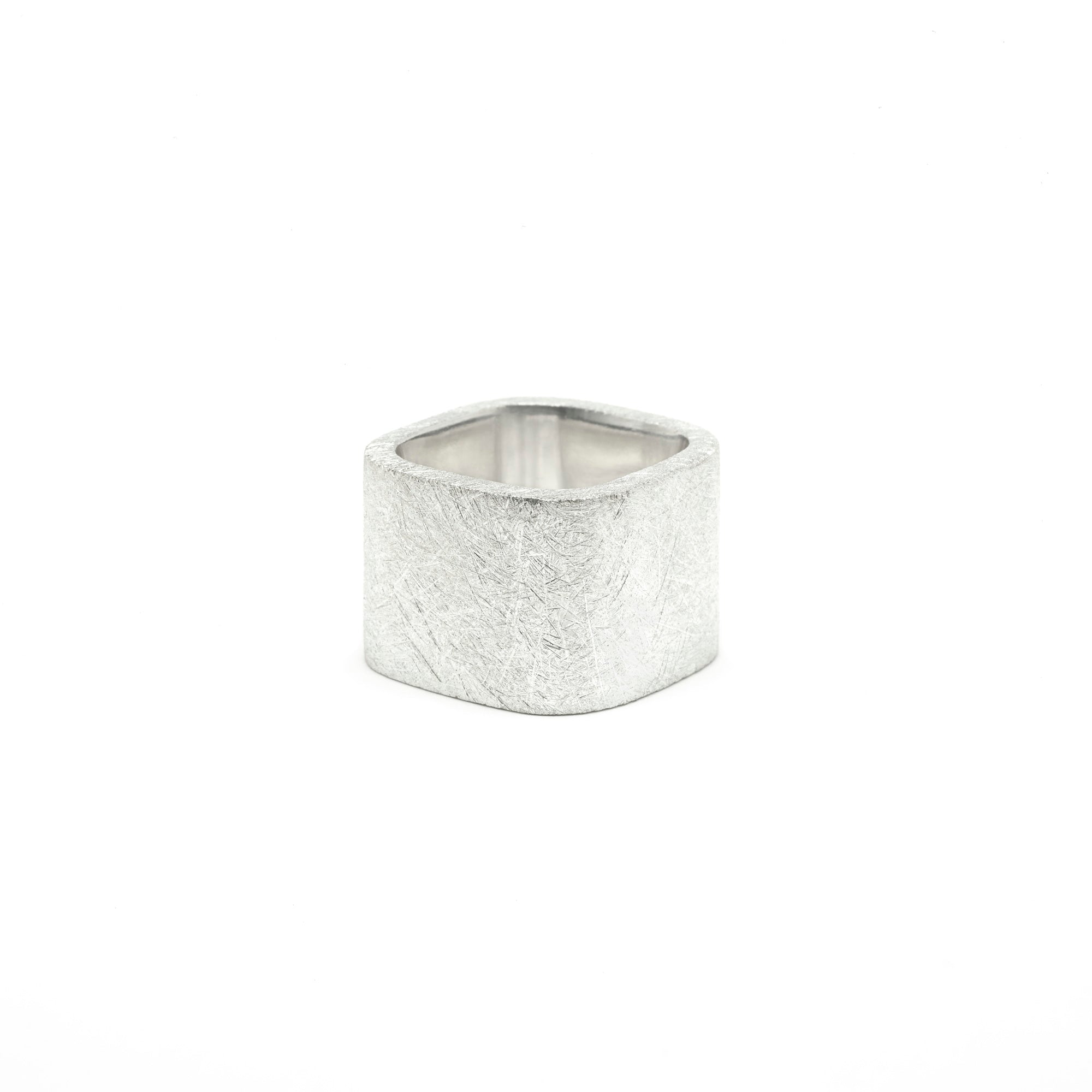 Silver Large Square Ring